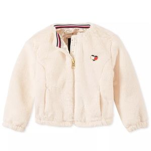 Tommy Hilfiger Baby Girls Faux-Fur Bomber Jacket